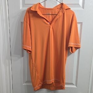 PING GOLF Men's Orange And Blue Polo Shirt